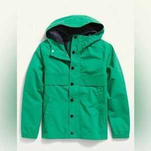 Old Navy Vibrant‎ Green Hooded Jacket